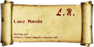 Lasz Manda névjegykártya